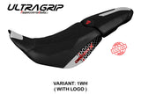 Funda de asiento para Ducati Desert X 2022-2025 Tappezzeria Italia TPZ Ultragrip en blanco especial y negro