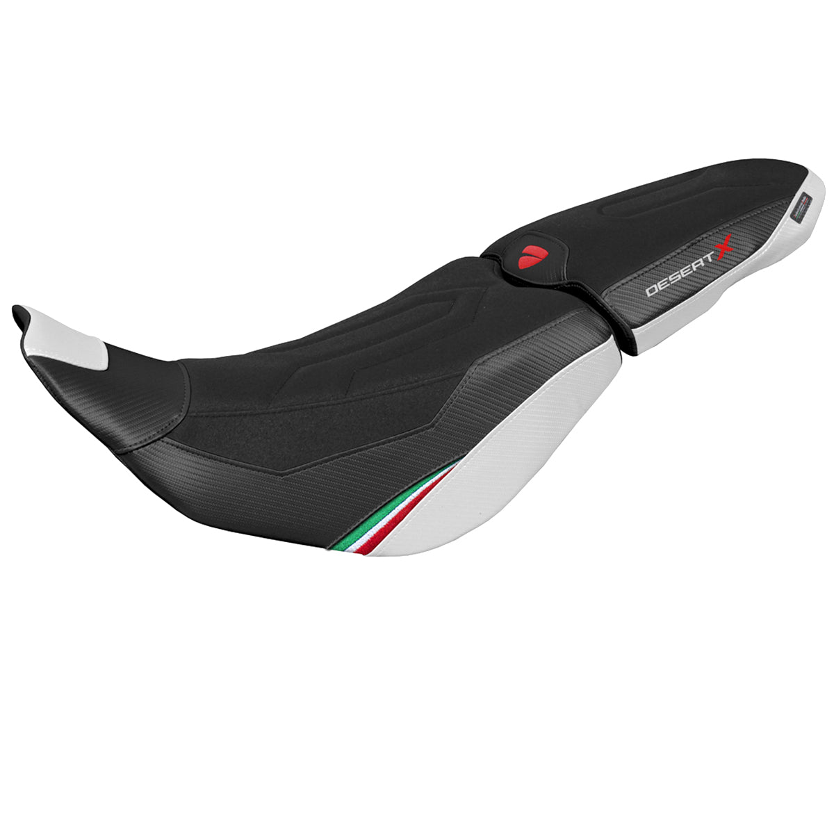 Ducati Desert X 2022-2025 Seat Cover Tappezzeria Italia TPZ in Trico Comfort Ultragrip White