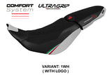 Ducati Desert X 2022-2025 Seat Cover Tappezzeria Italia TPZ in Trico Comfort Ultragrip White