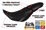 Funda de asiento para Ducati Desert X 2022-2025 Tappezzeria Italia TPZ en Trico Comfort Ultragrip Negro