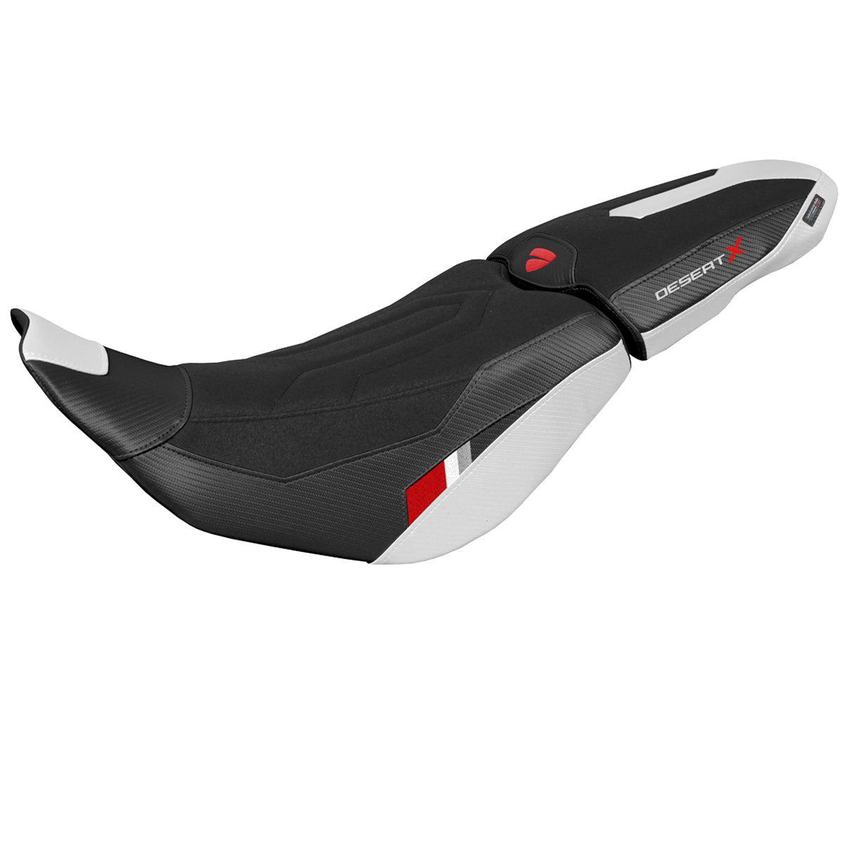 Ducati Desert X 2022-2025 Seat Cover Tappezzeria Italia TPZ in Thar Ultragrip White and Black