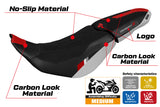 Funda de asiento para Ducati Desert X 2022-2025 Tappezzeria Italia TPZ en Thar Ultragrip blanco, rojo y negro