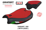 Ducati Streetfighter V2 2022-2024 Seat Cover Tappezzeria Italia TPZ in Velvet Comfort Red and Black