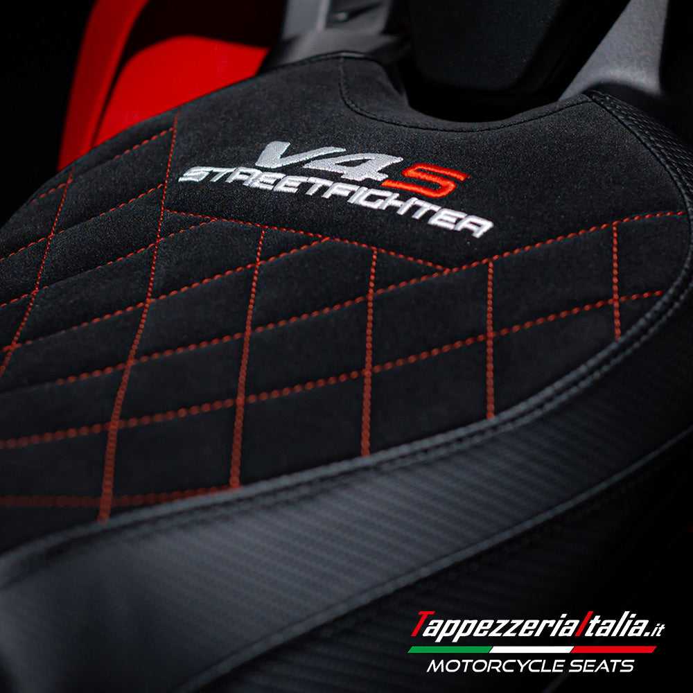 Ducati Streetfighter V4 S 2020-2024 Seat Cover Tappezzeria Italia TPZ in Velvet Black Diamond