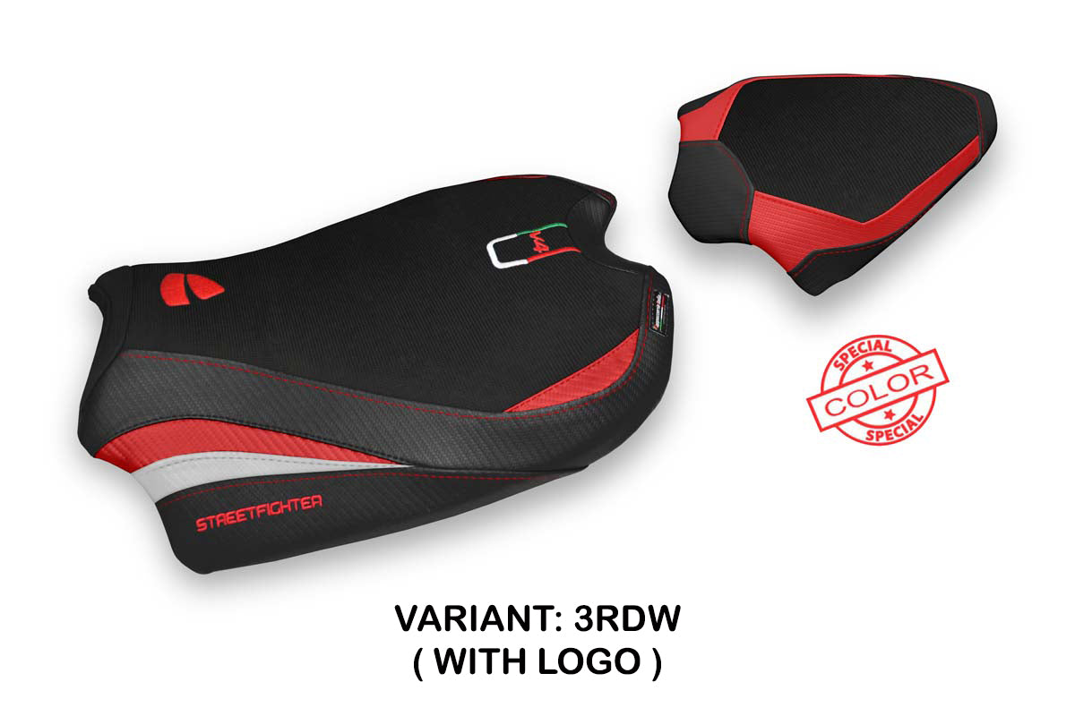 Ducati Streetfighter V4 2020-2024 Seat Cover Tappezzeria Italia TPZ in Red, White and Black