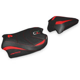 Ducati Streetfighter V4 2020-2024 Seat Cover Tappezzeria Italia TPZ Ultragrip in Red and Black