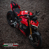 Ducati Streetfighter V4 2020-2024 Seat Cover Tappezzeria Italia TPZ Ultragrip in Red and Black
