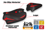 Ducati Streetfighter V4 2020-2024 Seat Cover Tappezzeria Italia TPZ Ultragrip in Red and Black