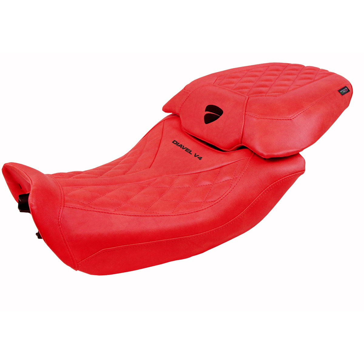 Funda de asiento Tappezzeria Italia TPZ para Ducati Diavel V4 2023-2025 en cuero Diablo Classic Red
