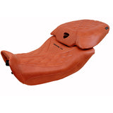 Funda de asiento para Ducati Diavel V4 2023-2025 Tappezzeria Italia TPZ Comfort Classic en piel color ladrillo