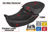 Funda de asiento Tappezzeria Italia TPZ para Ducati Diavel V4 2023-2025 en terciopelo negro Diablo
