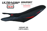 Funda de asiento Tappezzeria Italia TPZ Comfort Ultragrip para Ducati Hypermotard 698 Mono 2024-2025 en rojo