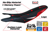 Ducati Hypermotard 698 2024-2025 Seat Cover Tappezzeria Italia TPZ Comfort Ultragrip in Red White