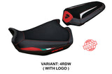 Funda de asiento Tappezzeria Italia TPZ para Ducati Monster 937 950 2021-2025 en rojo, blanco y negro