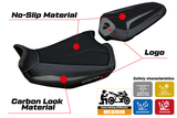 Funda de asiento Tappezzeria Italia TPZ Ultragrip para Ducati Monster 937 950 2021-2025 en gris y negro