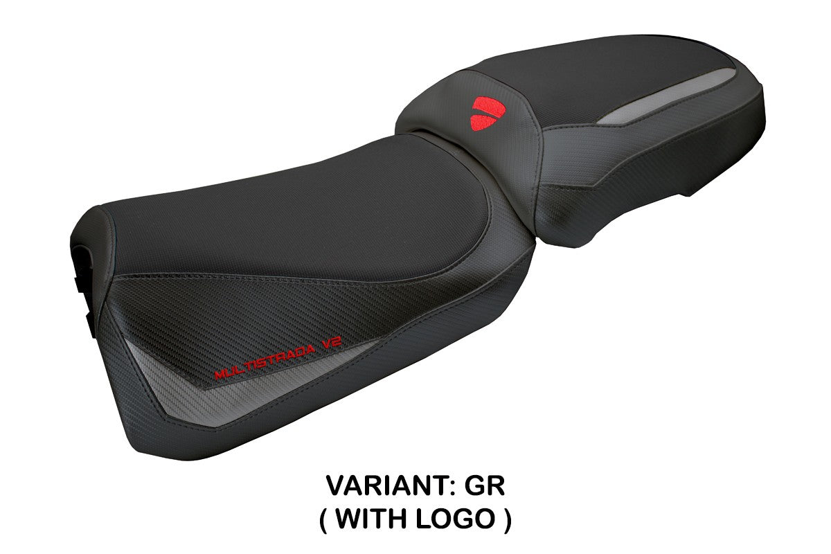 Funda Asiento Ducati Multistrada V2 2025 Tappezzeria Italia TPZ Gris Negro