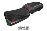 Funda de asiento para Ducati Multistrada V2 2025 Tappezzeria Gris Bandera Italiana Negra