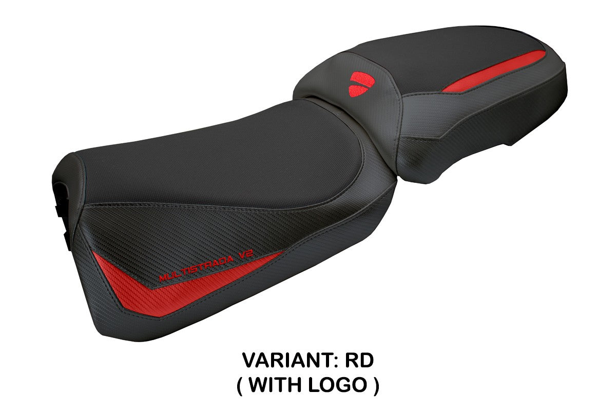 Funda Asiento Ducati Multistrada V2 2025 Tappezzeria Italia TPZ Rojo Negro