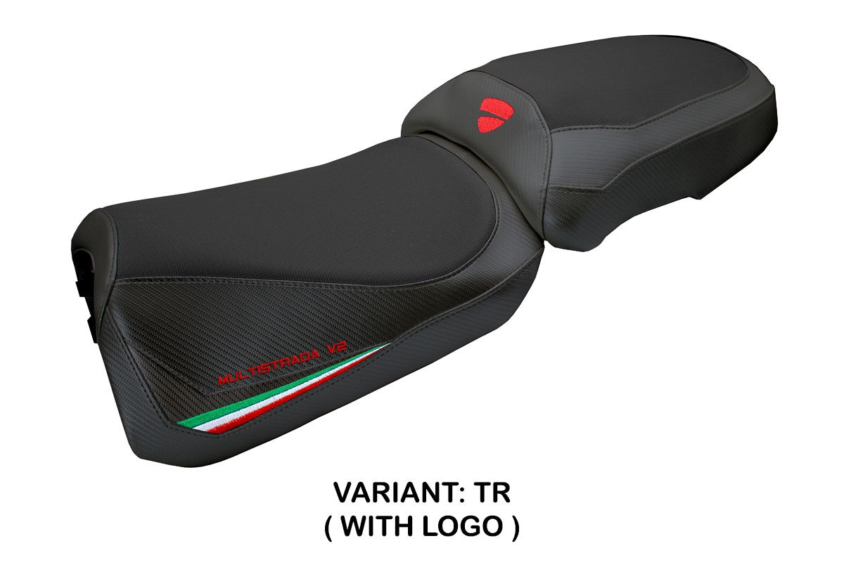 Funda Asiento Ducati Multistrada V2 2025 Tappezzeria Italia TPZn Bandera Negro