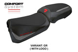 Funda de asiento Ducati Multistrada V2 2025 Tappezzeria Italia TPZ Comfort Gris Negro
