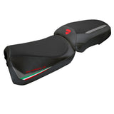 Ducati Multistrada V2 2025-2026 Seat Cover Tappezzeria Comfort Grey Italian Flag Black