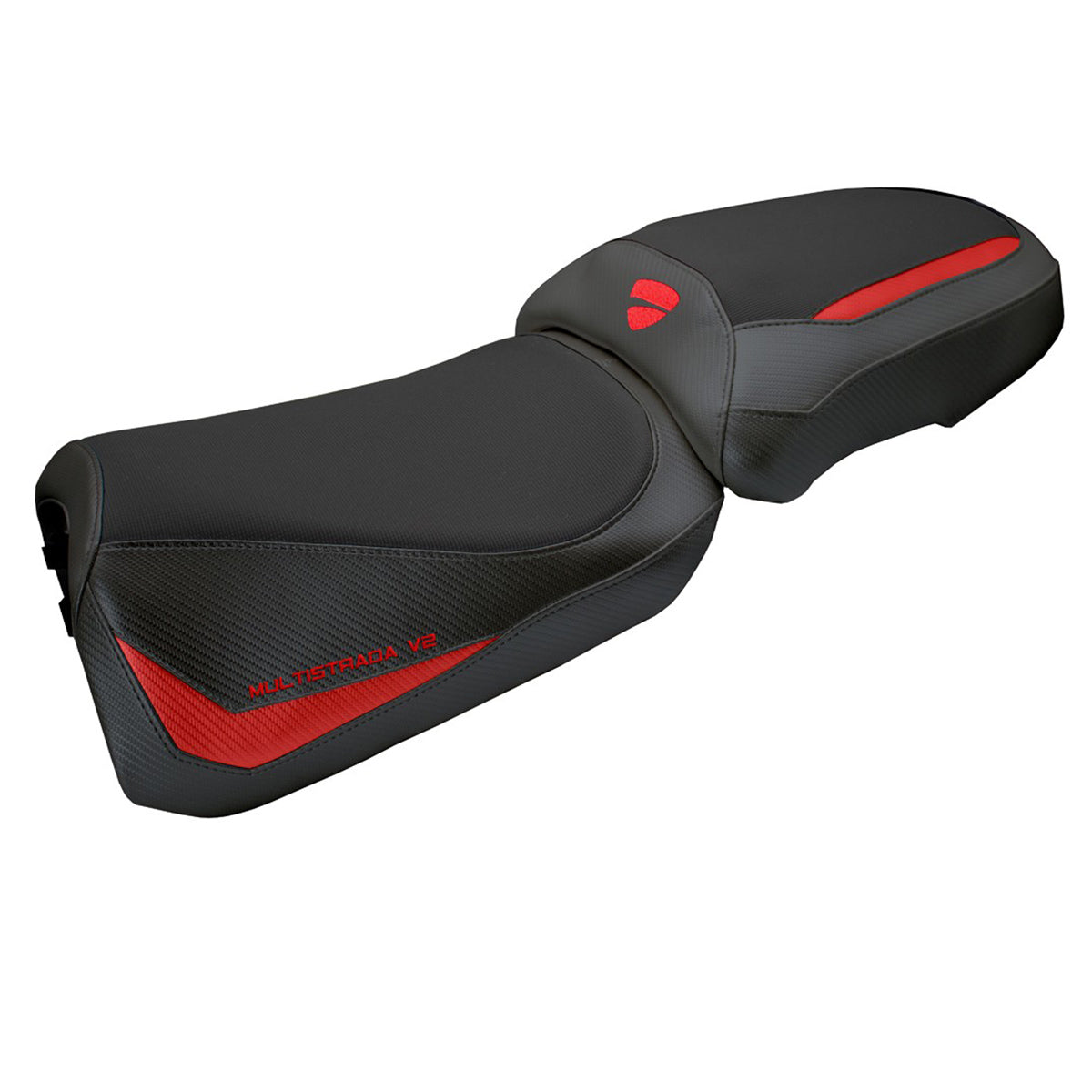 Funda de asiento Ducati Multistrada V2 2025 Tappezzeria Italia TPZ Comfort Rojo Negro
