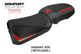 Funda de asiento Ducati Multistrada V2 2025 Tappezzeria Comfort Rojo Bandera Italiana Negro