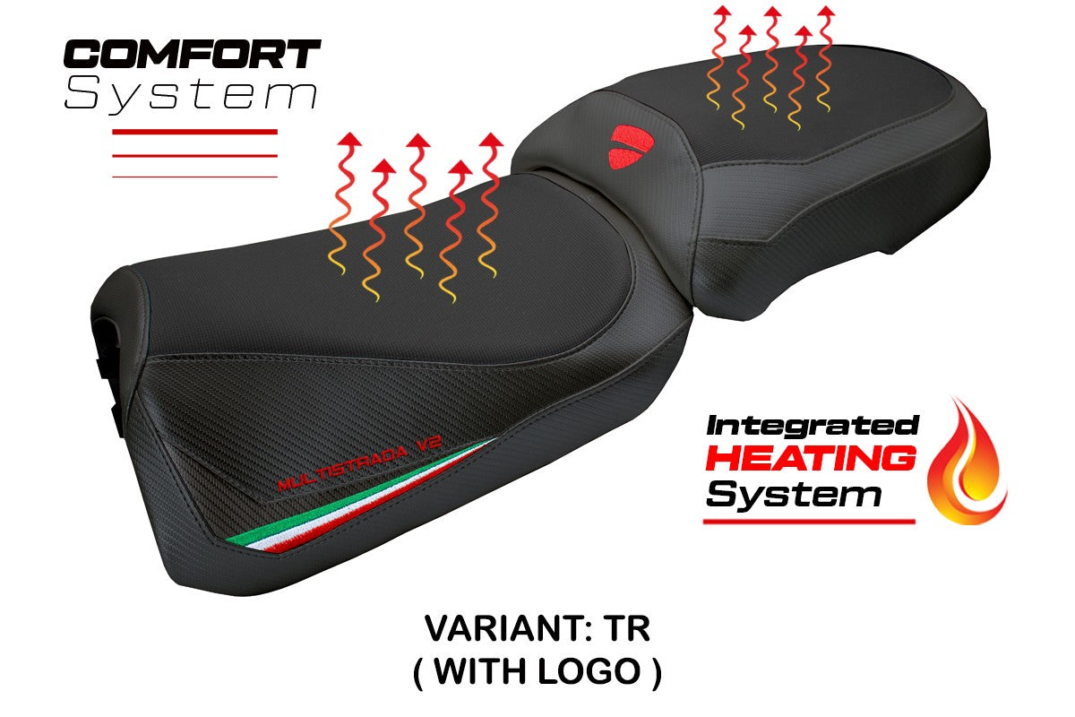 Ducati Multistrada V2 2025-2026 Seat Cover Tappezzeria heating Comfort Italian Flag