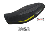 Ducati Scrambler 800 2023-2026 Seat Cover Tappezzeria Italia TPZ in Velvet Look Yellow and Black