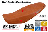 Ducati Scrambler 800 2023-2026 Seat Cover Tappezzeria Italia TPZ in Brown Leather Look Diamond