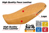 Funda de asiento Tappezzeria Italia TPZ para Ducati Scrambler 800 2023-2025 en imitación cuero camello diamante