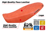 Funda de asiento Tappezzeria Italia TPZ para Ducati Scrambler 800 2023-2025 en imitación de cuero color ladrillo y diamante