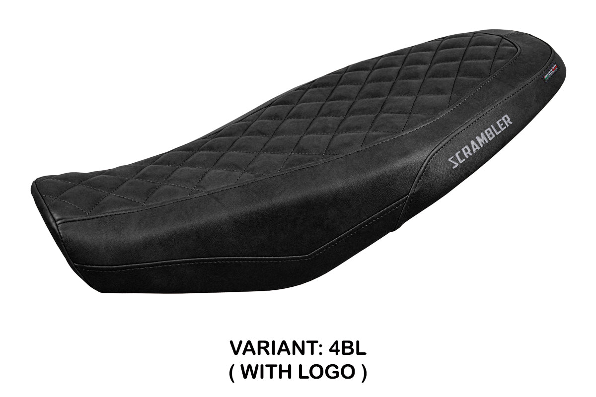 Ducati Scrambler 800 2023-2026 Seat Cover Tappezzeria Italia TPZ in Black Leather Look Diamond