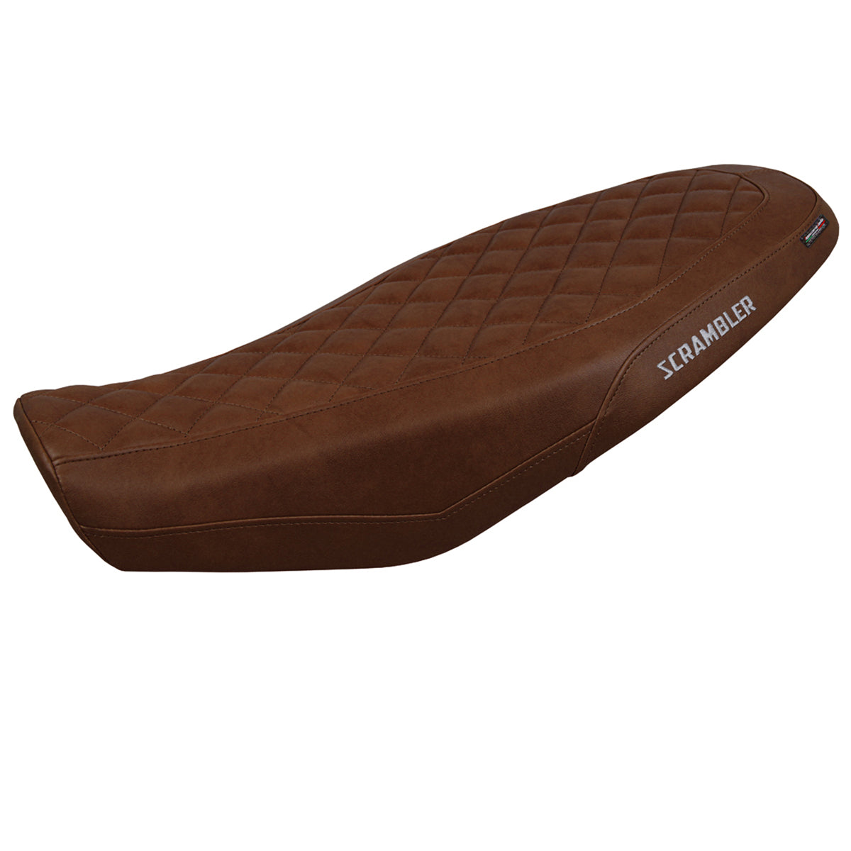 Ducati Scrambler 800 2023-2025 Seat Cover Tappezzeria Italia TPZ in Dark Brown Leather Look Diamond