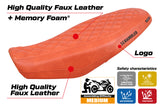 Funda de asiento para Ducati Scrambler 800 2023-2025 Tappezzeria Italia TPZ Comfort en piel color ladrillo y diamante