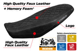 Funda de asiento Tappezzeria Italia TPZ Comfort para Ducati Scrambler 800 2023-2025 en cuero negro diamante