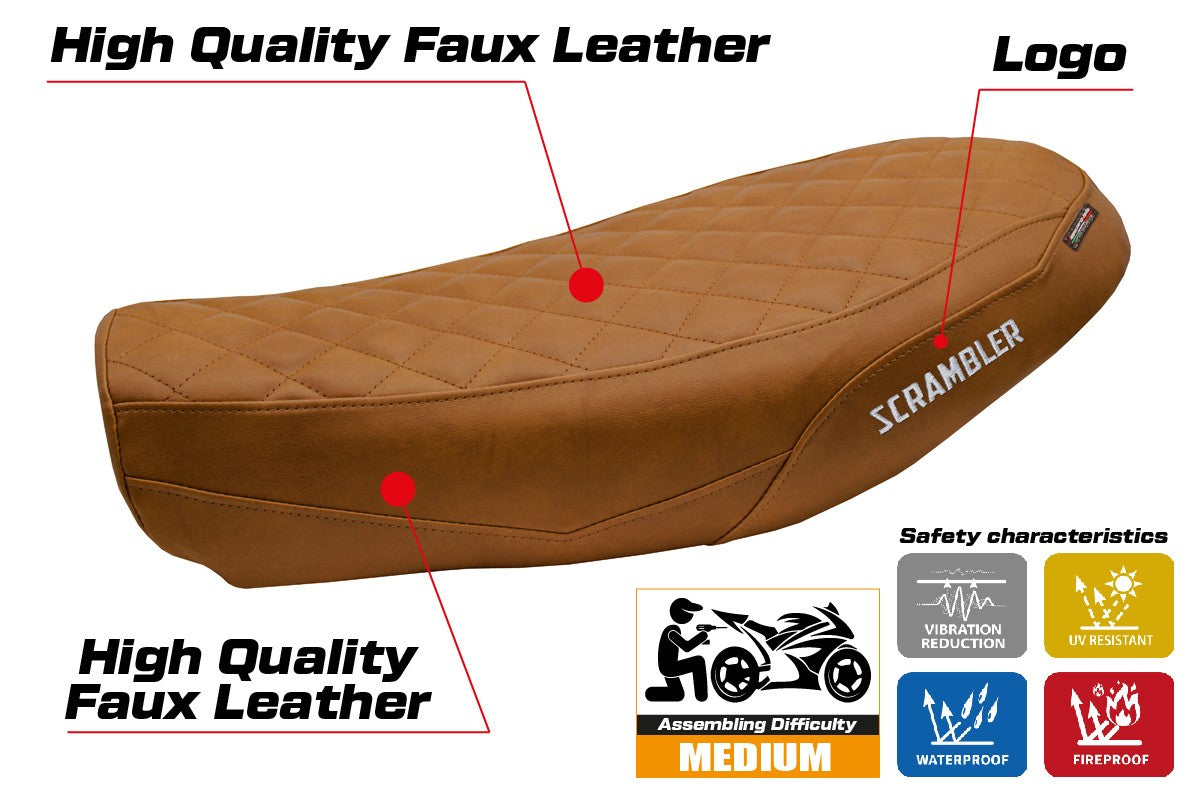 Ducati Scrambler Nightshift 2021-2022 Seat Cover Tappezzeria Italia TPZ Brown