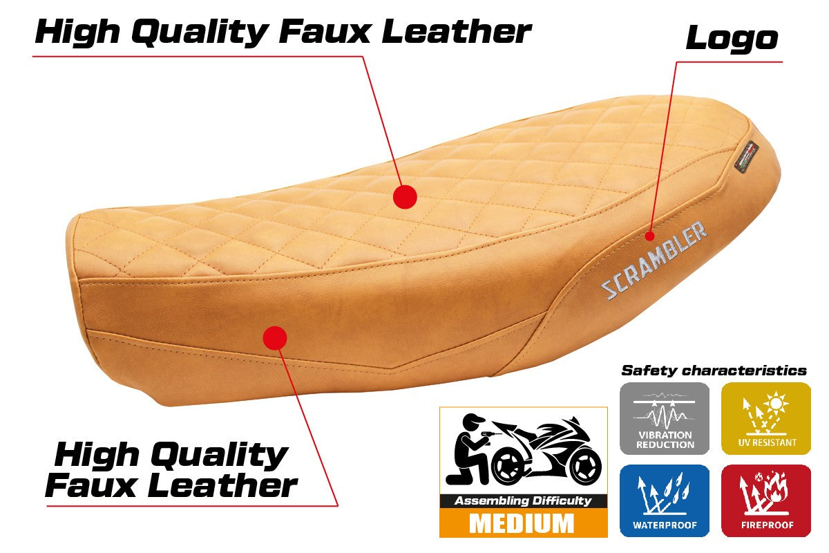 Ducati Scrambler Urban Motard 2022 2023 2024 Seat Cover Tappezzeria Italia TPZ Camel