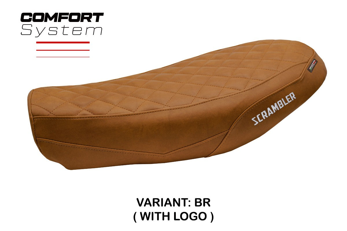 Funda de asiento Tappezzeria Italia TPZ Comfort Brown para Ducati Scrambler Urban Motard 2022-2024
