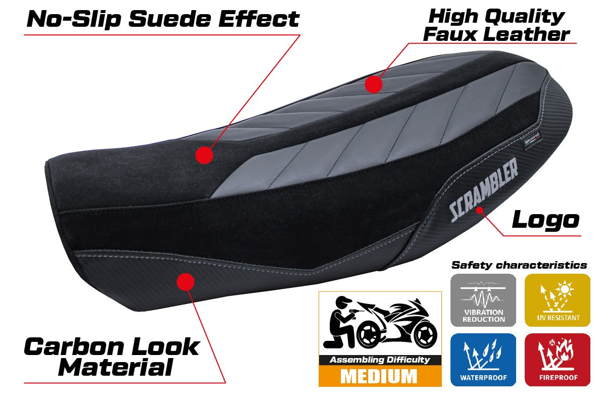 Ducati Scrambler Urban Motard 2022-2024 Seat Cover Tappezzeria Italia TPZ Vanguard Black