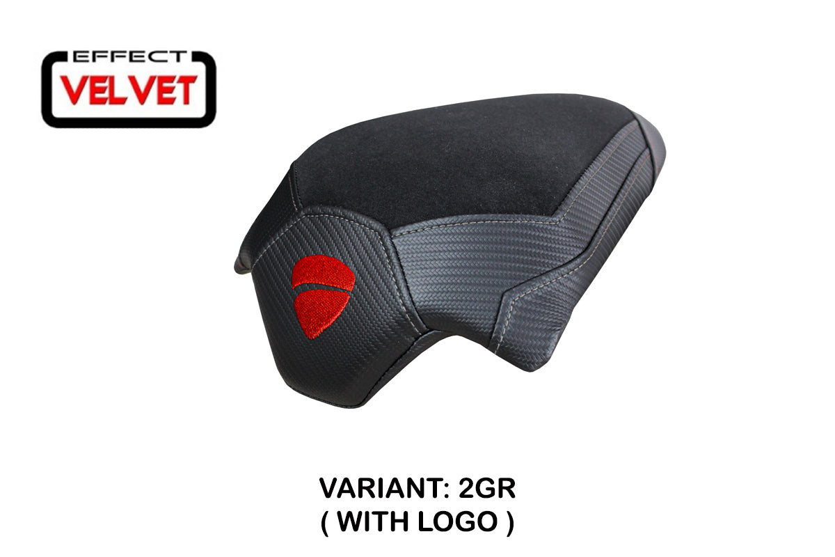 Ducati Streetfighter V4 Passenger 2020-2024 Seat Cover Tappezzeria Italia TPZ in Grey and Black SE