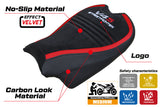 Ducati Streetfighter V4 S 2020-2024 Seat Cover Tappezzeria Italia TPZ in Velvet Red and Black SpEd