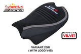 Ducati Streetfighter V4S 2020-2024 Seat Cover Tappezzeria Italia TPZ in Velvet Grey and Black SpED