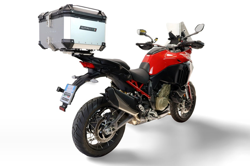 Ducati Multistrada V4 / V4S 2025-2026 GPR Tech 45L Aluminum Top Case, Silver with Mounting Plate - photo 2