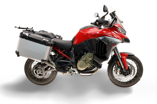 Ducati Multistrada V4 / V4S 2025-2026 GPR Tech 38+32L Aluminum Side Cases, Silver with Pannier Holders - photo 1