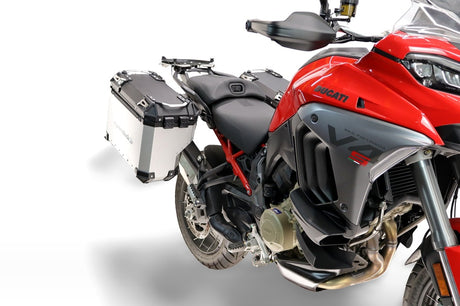 Ducati Multistrada V4 / V4S 2025-2026 GPR Tech 38+32L Aluminum Side Cases, Silver with Pannier Holders - photo 4