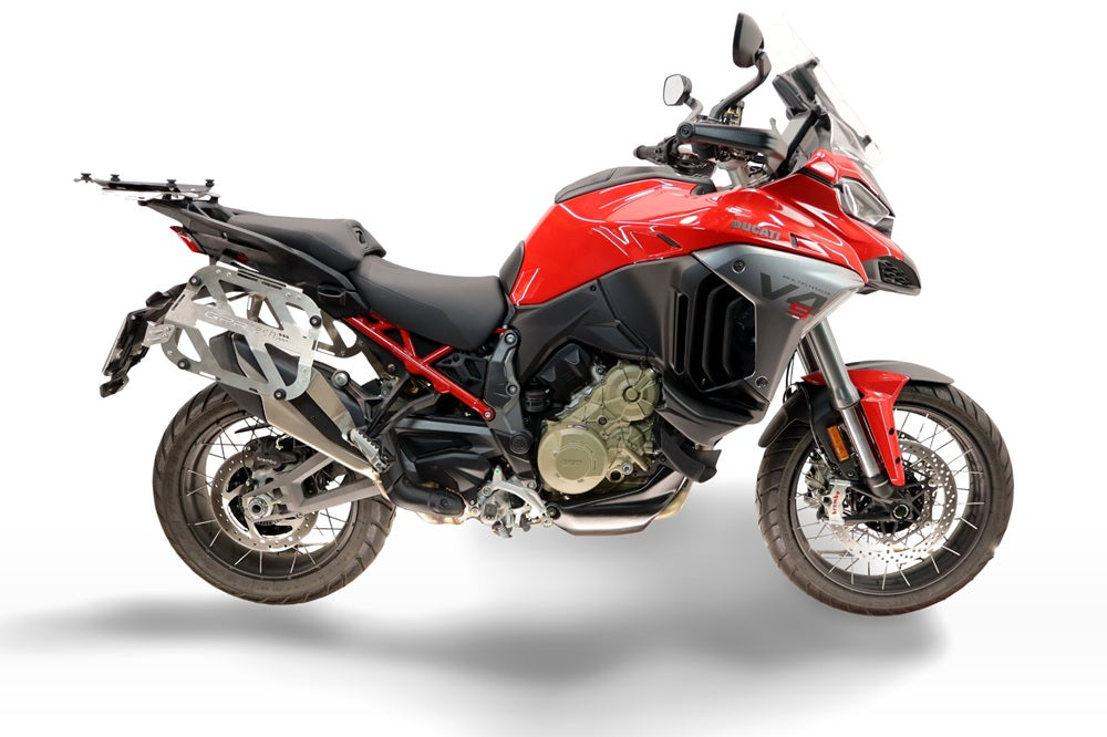 Ducati Multistrada V4 / V4S 2025-2026 GPR Tech 38+32L Aluminum Side Cases, Silver with Pannier Holders - photo 5