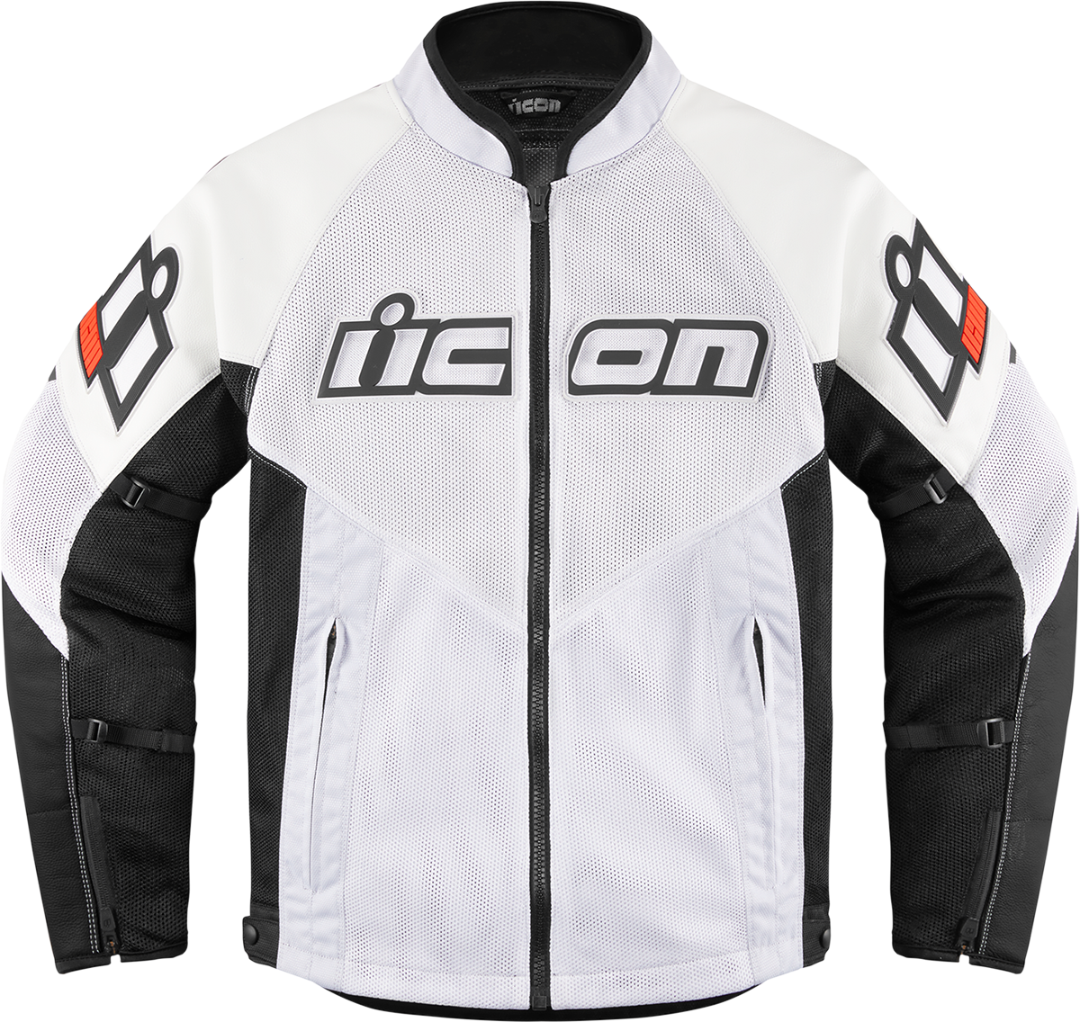 Chaqueta de cuero ICON Mesh AF™ - Blanca - Talla grande 2810-3904
