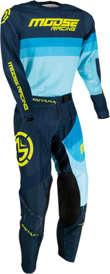 Pantalones Sahara de MOOSE RACING - Azul marino/Azul/Alta visibilidad - 30 2901-9040 