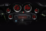 Kit de manómetros universal KOSO NORTH AMERICA de 6 piezas - Plateado para Harley BA050901 